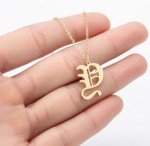 Load image into Gallery viewer, Stainless Steel Gold Color Chain Special Designed Initials Necklace A/B/C/D/E/F Custom Letter Necklace for Women