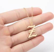 Load image into Gallery viewer, Stainless Steel Gold Color Chain Special Designed Initials Necklace A/B/C/D/E/F Custom Letter Necklace for Women