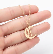 Load image into Gallery viewer, Stainless Steel Gold Color Chain Special Designed Initials Necklace A/B/C/D/E/F Custom Letter Necklace for Women