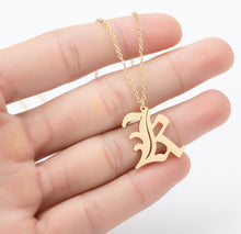 Load image into Gallery viewer, Stainless Steel Gold Color Chain Special Designed Initials Necklace A/B/C/D/E/F Custom Letter Necklace for Women