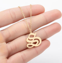 Load image into Gallery viewer, Stainless Steel Gold Color Chain Special Designed Initials Necklace A/B/C/D/E/F Custom Letter Necklace for Women