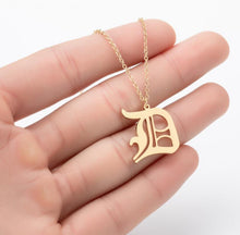 Load image into Gallery viewer, Stainless Steel Gold Color Chain Special Designed Initials Necklace A/B/C/D/E/F Custom Letter Necklace for Women