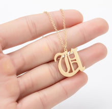 Load image into Gallery viewer, Stainless Steel Gold Color Chain Special Designed Initials Necklace A/B/C/D/E/F Custom Letter Necklace for Women