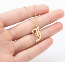 Load image into Gallery viewer, Stainless Steel Gold Color Chain Special Designed Initials Necklace A/B/C/D/E/F Custom Letter Necklace for Women