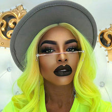 Load image into Gallery viewer, One Piece Diamond Eyeglasses Frames Women Pearl Half Frames Sunglasses  Rhinestone Glasses Shades Decoration