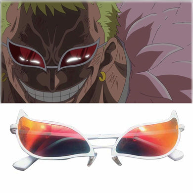 One Piece Donquixote Doflamingo Cosplay Glasses Anime PVC Sunglasses Funny Christmas Gift  mask for face