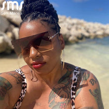 Load image into Gallery viewer, One Piece Flat Women Punk Sunglasses Oversized Rimless Gradient Sun Glasses Men Goggle Shades UV400 Female  Eyewear Gafas De Sol