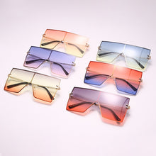 Carica l&#39;immagine nel visualizzatore di Gallery, One Piece Flat Women Punk Sunglasses Oversized Rimless Gradient Sun Glasses Men Goggle Shades UV400 Female  Eyewear Gafas De Sol