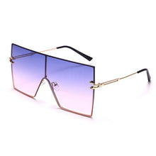 Carica l&#39;immagine nel visualizzatore di Gallery, One Piece Flat Women Punk Sunglasses Oversized Rimless Gradient Sun Glasses Men Goggle Shades UV400 Female  Eyewear Gafas De Sol