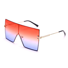 Carica l&#39;immagine nel visualizzatore di Gallery, One Piece Flat Women Punk Sunglasses Oversized Rimless Gradient Sun Glasses Men Goggle Shades UV400 Female  Eyewear Gafas De Sol