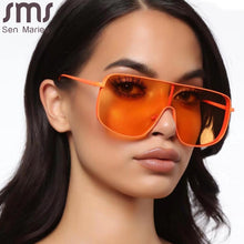 Load image into Gallery viewer, One Piece Gogg;e Sunglasses Women 2023  Brand Black Sun Glasses Female Big Shades Sunglasses Oversized Square Eyewear