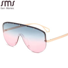 Carica l&#39;immagine nel visualizzatore di Gallery, One Piece Goggle Sunglasses Women  Brand Designer Sun Glasses Men Big Frames Retro Oversized Eyeglasses Vintage Eyewear