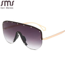 Carica l&#39;immagine nel visualizzatore di Gallery, One Piece Goggle Sunglasses Women  Brand Designer Sun Glasses Men Big Frames Retro Oversized Eyeglasses Vintage Eyewear