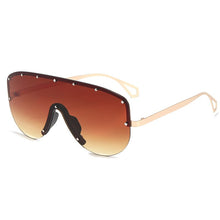Carica l&#39;immagine nel visualizzatore di Gallery, One Piece Goggle Sunglasses Women  Brand Designer Sun Glasses Men Big Frames Retro Oversized Eyeglasses Vintage Eyewear
