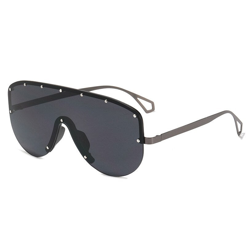 One Piece Goggle Sunglasses Women  Brand Designer Sun Glasses Men Big Frames Retro Oversized Eyeglasses Vintage Eyewear