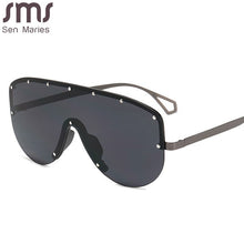 Carica l&#39;immagine nel visualizzatore di Gallery, One Piece Goggle Sunglasses Women  Brand Designer Sun Glasses Men Big Frames Retro Oversized Eyeglasses Vintage Eyewear