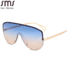 Carica l&#39;immagine nel visualizzatore di Gallery, One Piece Goggle Sunglasses Women  Brand Designer Sun Glasses Men Big Frames Retro Oversized Eyeglasses Vintage Eyewear