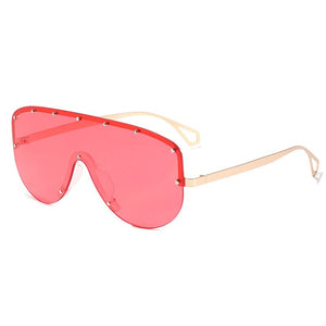 One Piece Goggle Sunglasses Women  Brand Designer Sun Glasses Men Big Frames Retro Oversized Eyeglasses Vintage Eyewear