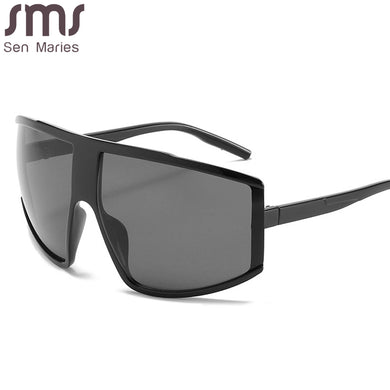 One Piece Goggle Sunglasses Women Men Oversized Square Retro Brand Designer Sun Glasses Female Male Eyewear  Oculos De Sol