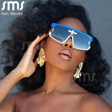 Load image into Gallery viewer, One Piece Oversized Sunglasses Women  Brand Designer Punk Sun Glasses Gafas Square Gradient Shades UV400 Big Frame Eyewear