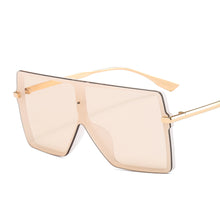 Load image into Gallery viewer, One Piece Oversized Sunglasses Women Trendy Flat Top Goggle Sun Glasses Men  UV400 Vintage Punk Gradient Shades Eyewear