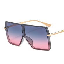 Load image into Gallery viewer, One Piece Oversized Sunglasses Women Trendy Flat Top Goggle Sun Glasses Men  UV400 Vintage Punk Gradient Shades Eyewear
