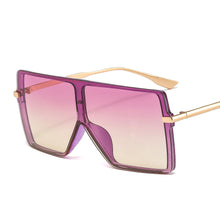 Load image into Gallery viewer, One Piece Oversized Sunglasses Women Trendy Flat Top Goggle Sun Glasses Men  UV400 Vintage Punk Gradient Shades Eyewear