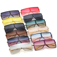 Load image into Gallery viewer, One Piece Oversized Sunglasses Women Trendy Flat Top Goggle Sun Glasses Men  UV400 Vintage Punk Gradient Shades Eyewear