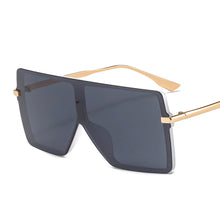 Load image into Gallery viewer, One Piece Oversized Sunglasses Women Trendy Flat Top Goggle Sun Glasses Men  UV400 Vintage Punk Gradient Shades Eyewear