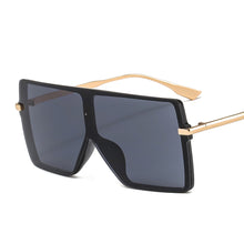 Load image into Gallery viewer, One Piece Oversized Sunglasses Women Trendy Flat Top Goggle Sun Glasses Men  UV400 Vintage Punk Gradient Shades Eyewear