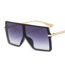 Load image into Gallery viewer, One Piece Oversized Sunglasses Women Trendy Flat Top Goggle Sun Glasses Men  UV400 Vintage Punk Gradient Shades Eyewear