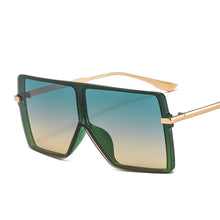 Load image into Gallery viewer, One Piece Oversized Sunglasses Women Trendy Flat Top Goggle Sun Glasses Men  UV400 Vintage Punk Gradient Shades Eyewear