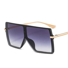 Load image into Gallery viewer, One Piece Oversized Sunglasses Women Trendy Flat Top Goggle Sun Glasses Men  UV400 Vintage Punk Gradient Shades Eyewear