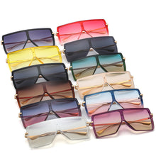 Load image into Gallery viewer, One Piece Oversized Sunglasses Women Trendy Flat Top Goggle Sun Glasses Men  UV400 Vintage Punk Gradient Shades Eyewear