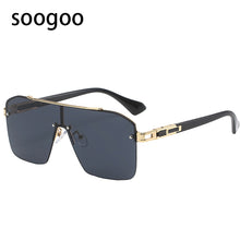 Load image into Gallery viewer, One-Piece Rimless Square Sunglasses Women  Oversized Retro Brand Frameless Sun Glasses Ladies Big Frame Eyeglasses UV400