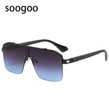 Load image into Gallery viewer, One-Piece Rimless Square Sunglasses Women  Oversized Retro Brand Frameless Sun Glasses Ladies Big Frame Eyeglasses UV400