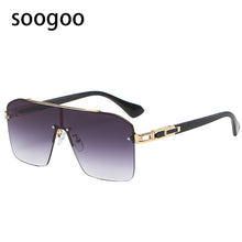 Load image into Gallery viewer, One-Piece Rimless Square Sunglasses Women  Oversized Retro Brand Frameless Sun Glasses Ladies Big Frame Eyeglasses UV400