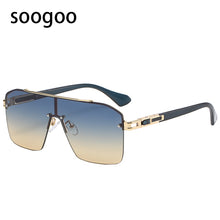 Load image into Gallery viewer, One-Piece Rimless Square Sunglasses Women  Oversized Retro Brand Frameless Sun Glasses Ladies Big Frame Eyeglasses UV400