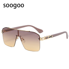 Load image into Gallery viewer, One-Piece Rimless Square Sunglasses Women  Oversized Retro Brand Frameless Sun Glasses Ladies Big Frame Eyeglasses UV400