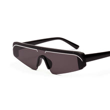 Load image into Gallery viewer, One Piece Small Cat Eye Sunglasses Women Red Purple Mirror Eyewear Men Chic Stripe Lens Rimless Sun Glasses Female Brand Shades