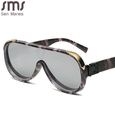One Piece Square Retro Sunglasses Women  Brand Glasses Women/Men Oversized Sunglasses Women Mirror Oculos De Sol Feminino