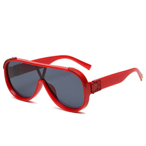 One Piece Square Retro Sunglasses Women  Brand Glasses Women/Men Oversized Sunglasses Women Mirror Oculos De Sol Feminino