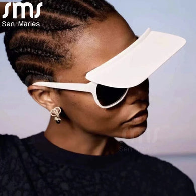 One Piece Square Sunglasses 2023 Women Men Oversized Shades Glasses  Brand Designer Sun Glasses Eyewear UV400