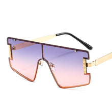 Load image into Gallery viewer, One Piece Square Sunglasses Women  Brand Designer Vintage Big Frame Sun Glasses Female Black Shades Oculos De Sol