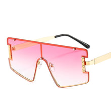 Load image into Gallery viewer, One Piece Square Sunglasses Women  Brand Designer Vintage Big Frame Sun Glasses Female Black Shades Oculos De Sol
