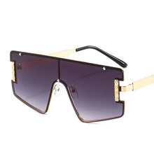 Load image into Gallery viewer, One Piece Square Sunglasses Women  Brand Designer Vintage Big Frame Sun Glasses Female Black Shades Oculos De Sol