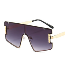 Load image into Gallery viewer, One Piece Square Sunglasses Women  Brand Designer Vintage Big Frame Sun Glasses Female Black Shades Oculos De Sol