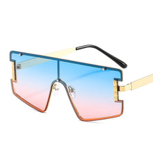 Load image into Gallery viewer, One Piece Square Sunglasses Women  Brand Designer Vintage Big Frame Sun Glasses Female Black Shades Oculos De Sol
