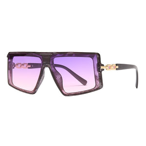 One Piece Square Sunglasses Women Men Retro Sun Glasses Women Oversized Eyeglasses Steampunk Shades Eyewear Goggle Shades UV400