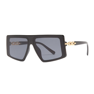 One Piece Square Sunglasses Women Men Retro Sun Glasses Women Oversized Eyeglasses Steampunk Shades Eyewear Goggle Shades UV400